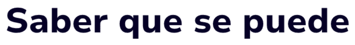 Saber que se puede